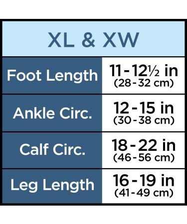 Compression Socks for Men with Wide Calves - Firm 28 mmHg Support for Diabetic & Large Feet | Knee High Plus Size Black X-Large & X-Wide - Buy Online on GoSupps.com