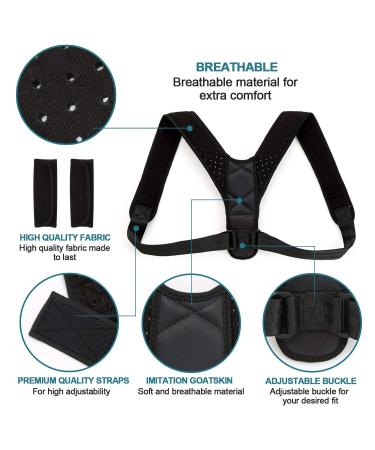 Nanet Posture Corrector Brace | Adjustable Straight Strap for Men and Women - Size M 28-40 in. | Posture Support and Alignment Solution - Buy Online on GoSupps.com