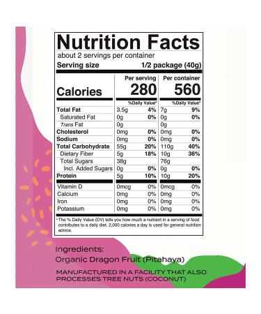 SOL SIMPLE Organic Dried Dragon Fruit Snack Pack - 3 Bags (3oz each) | Vegan, Non-GMO, No Added Sugar | Fair Trade Certified - Buy Online on GoSupps.com