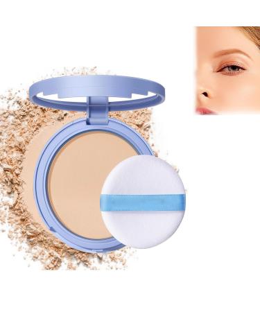 Summer Oil Control Matte Perfections Pressed Powder Oil Control Face Pressed Powder Matte Smooth Setting Powder Makeup Waterproof Long Lasting Finishing Face Powder (02# Natural Beige)