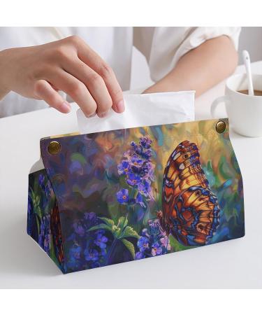 Tissue Box Cover Tissue Box Holder A Vibrant Butterfly Print Tissue Holder Travel Tissue Packs Facial Paper Holder Decorative Holder - Buy Online on GoSupps.com