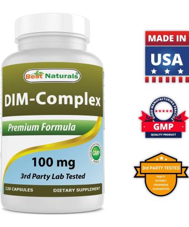 Best Naturals DIM Supplement 100mg - 120 Capsules for Estrogen Balance in Menopause & PCOS - Buy Online on GoSupps.com