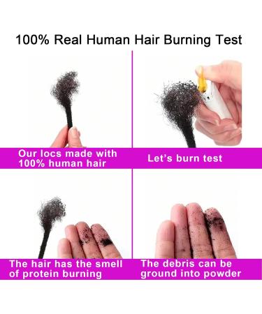 DaiMer 100% Human hair Dreadlocks Extensions for Black Women 12 inch Afro Kinky 10 Strands 0.4cm Real Hair Fashion Handmade Permanent Loc Extensions for Men Black Women (12 Inch 10 Locs) 12 inch 10 Locs 1B 0.4cm - Buy Online on GoSupps.com