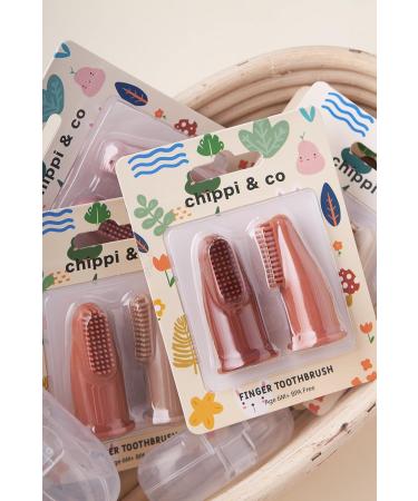 Baby Silicone Finger Toothbrush | BPA Free Dental Care for Newborn | Sensory Development Toy | Choco Color - Buy Online on GoSupps.com