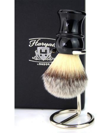 Luxury Shaving Brush Gift Set - Haryali London | Synthetic Hair Steel & Chrome Handle - Perfect Gift for Him - Buy Online on GoSupps.com