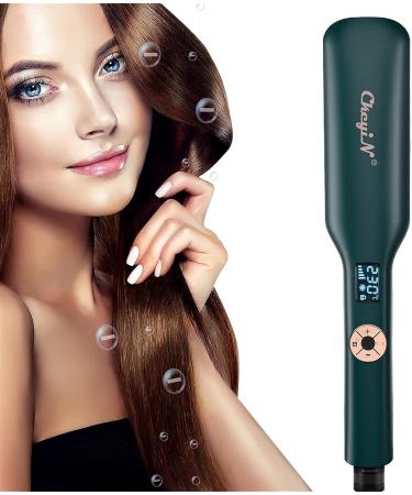 CCKeyin Smooth Iron Wide - 44mm Extra Wide Hair Care with Digital LCD 12 Heat Settings (120-230 C) - Portable Travel Hair Smoother in Green - Buy Online on GoSupps.com