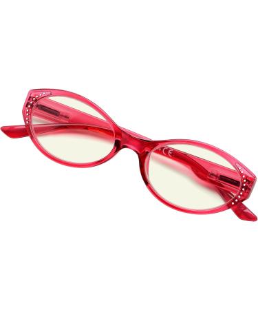 CessBlu 4 Pairs Oval Blue Light Blocking Computer Eyeglasses for Women - 2.5x Reading Glasses Set - Buy Online on GoSupps.com