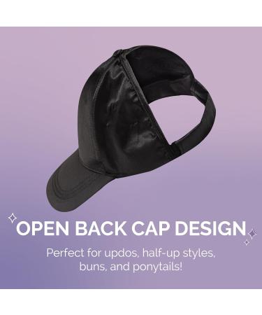 Buy Curl Keeper Badazz Backless Curl Cap - Satin Black Open-Back Hat for Curly Hair Perfect for Messy Buns & Ponytails - International Shipping Available - Buy Online on GoSupps.com