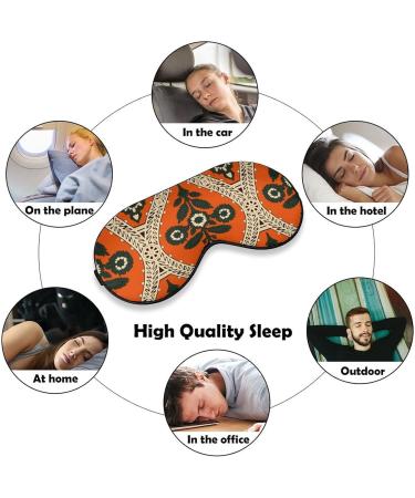 LynaRei Ethnic Boho Orange Floral Sleep Mask for Full Night's Sleep - Style 4 - Buy Online on GoSupps.com