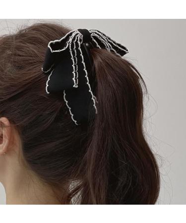 Horsetail Banana Clip Bowknot Banana Hairpin for Women Multi-Functional Hair Shaping Tool for Applying Makeup Indoors Outdoor Parties Washing Your Face Exercising Bathing Black - Buy Online on GoSupps.com