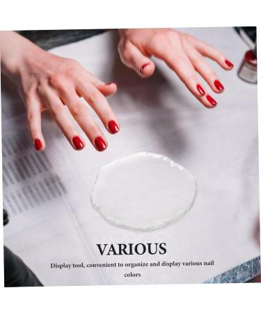  Healeved Healeved Nail Palette Nail Art Palette Nail Polish Mixing Plate Transparent Mixing Palette Color Mixing Palette Frosted Nail Palette Glass Nail Art Tray Nail Polish Mixing Palette Glass Transparent - Buy Online on GoSupps.com