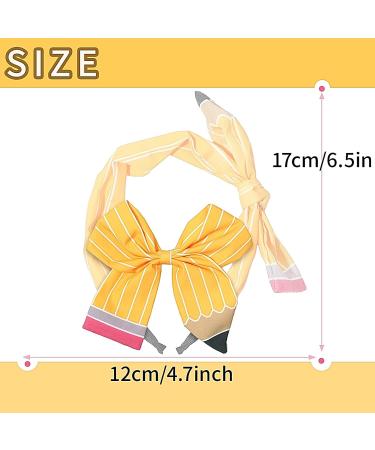 Back to School Headbands for Teachers Yellow Pencil Headbands & Pencil Bow Hair Clips Cute Hair Band School Hair Accessories for Girls Women Back to School Outfits Teacher Appreciation Gifts - Buy Online on GoSupps.com