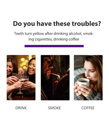 Purple Toning Teeth Mousse Toothpaste - Brightens Teeth Removes Stains & Yellowing Easy 15-Second Rinse(2pcs) 1 Count (Pack of 1) - Buy Online on GoSupps.com