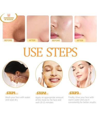 Turmeric Clay Mask with Vitamin C - Dark Spot Remover for Face - Face Masks Skin Care to Deeply Cleansing - Reducing Acne Lighten Skin Tone - Moisturizing Clay Mask for Controlling Oil & Refining Pore - Buy Online on GoSupps.com