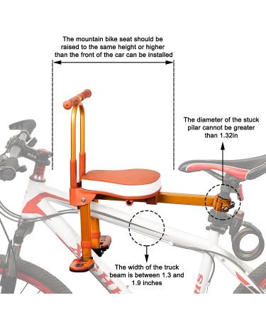 2022 New Aluminum Alloy Front Mounted Baby Bike Seat | Mountain Bike Child Carrier for Children & Toddlers - Buy Online on GoSupps.com
