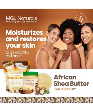 MGL Naturals Raw African Shea Butter Ivory 5 lb 100% Pure and Unrefined. Nourish and moisturize skin and hair. Use alone or DIY recipes. From Ghana West Africa. (5 lb) - Buy Online on GoSupps.com