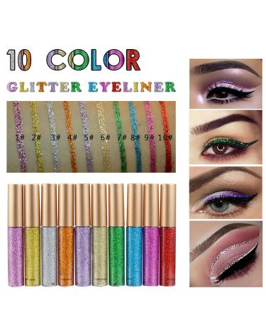 DekRion Blue Glitter Eyeliner - Long-Lasting Waterproof Liquid Eyeliner for Eye Makeup - Buy Online on GoSupps.com