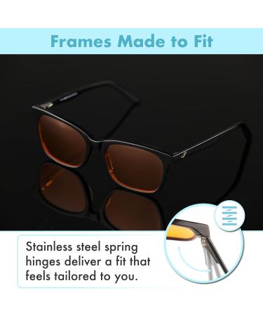 THL SLEEP XL Orange Blue Light Blocking Glasses - Gaming & Computer Eye Strain Relief - 99.5% Amber Lens - Men's Stylish Eye Fatigue Solution - Buy Online on GoSupps.com