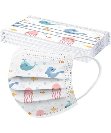 Buy NcQifei 50-Piece Kids Disposable 3-Layer Face Masks - Cute Cartoon Design Breathable Protection for Boys & Girls - Buy Online on GoSupps.com