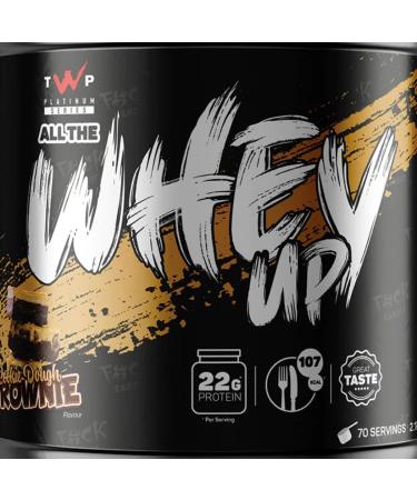 TWP Nutrition Platinum Series All The Whey Up Protein Powder Shake 23g Whey Protein Low Fat Low Carbs 2.1kg / 900g & 70/30 Servings Vegetarian Friendly (Cookie Dough Brownie 2.1kg) Cookie Dough Brownie 2.1kg - Buy Online on GoSupps.com