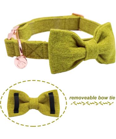 Dogwong Green Dog Collar with Removable Fly - Adjustable Comfortable Pet Collar for Small & Medium Dogs - Ideal Gift for Girls - X-Large Pack of 1 - Buy Online on GoSupps.com