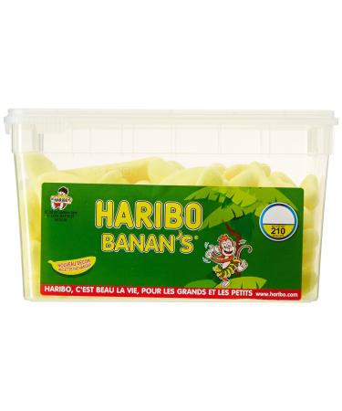 Haribo Bonbon Gélifié Banana's x 210 Pièces 1.05 kg