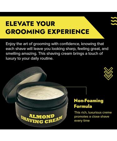 Almond Shaving Cream for Men Smooth and Hydrating Shave Cream Moisturizing Formula Almond Infused Shave Gel for Sensitive Skin Gentle Almond Shave (7.5oz) - Buy Online on GoSupps.com