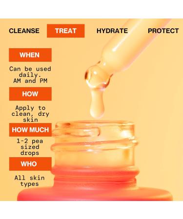 Pacifica Glow Baby Booster Mini Face Serum Vitamin C & Glycolic Acid For Brightening Dull Skin Fragrance-Free Vegan & Cruelty-Free .5 Fl Oz - Buy Online on GoSupps.com