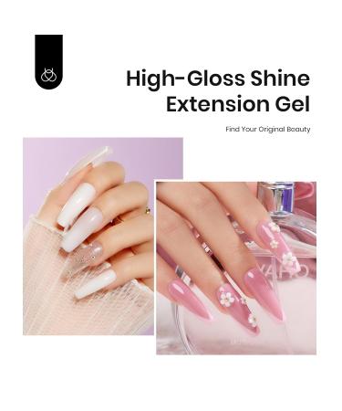 Beetles Poly Nail Gel Kit - 6 Colors Soak Off UV Lamp Extension Gel with Base & Top Coat for DIY Manicure - Fall Winter French Nails - Buy Online on GoSupps.com