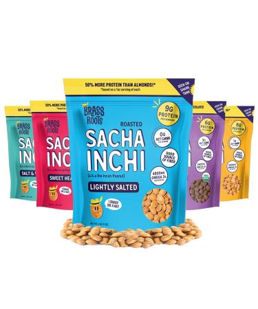 Brass Roots Organic Roasted Sacha Inchi Seeds, All Flavors Variety Pack | Keto, Paleo, Low Fodmap (4 oz bags, 5 count), Seen On Shark Tank 5 Count Variety Pack 4oz Bags (5 Count)