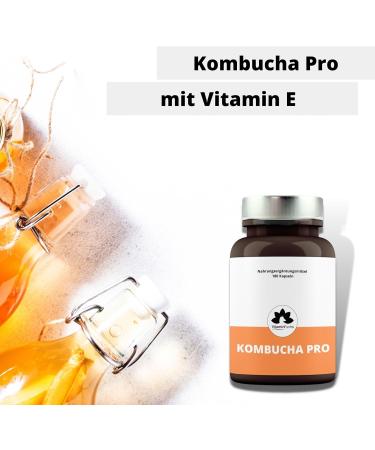 Kombucha Capsules with Vitamin E - 180 Premium Capsules for 3 Months Supply | Kombucha Mushroom Extract by Vitamin Fox - Boost Your Wellness - Buy Online on GoSupps.com