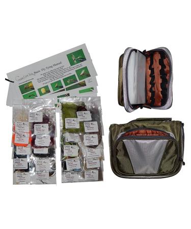 Cascade Trout Fly Tying Material Kit with Essentials Tying Materials Bag