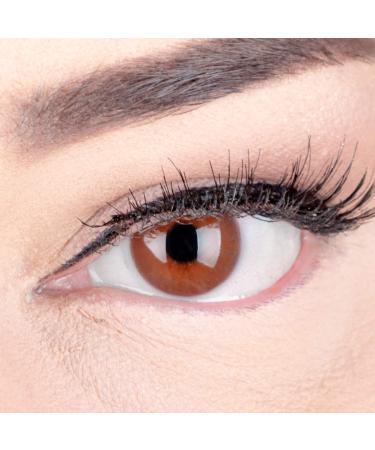 Brown premium contact lenses 'Jasmine Choco' Colored lenses with strength brown + container of glamlens soft 3 -month lenses in 2 -pack -1.50 -1.5 diopters 8.6 millimeters 14.00 millimeters 2.0 - Buy Online on GoSupps.com