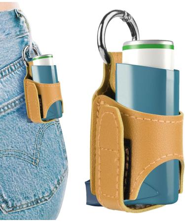Inhaler Holder for Kids - Inhaler Spacer Holder Case with Metal Buckle - Handy Lightweight and Protective PU Leather for Hiking Daily Use and Travel Qmisify - Buy Online on GoSupps.com