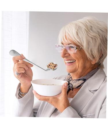 Shop NOLITOY Left Hand Cutlery Set - Adaptive Stainless Steel Utensils for Disabled & Elderly - Curved Spoon & Fork - Buy Online on GoSupps.com