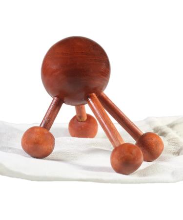 Handmade Rosewood Massage Spider - Trigger Point Massager & Relaxation Roller for Effective Home Massage - Buy Online on GoSupps.com
