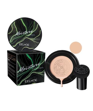 Air Cushion CC Cream Moisturising Concealer Base Long Lasting Foundation Brightening Natural Nude Foundation with Mushroom Tip. natural color