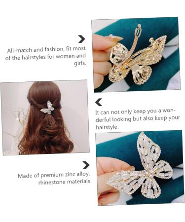FRCOLOR Hair hairpin rhinestone hair clips bling hair clamps sparkling hair clips women Girls Hair Accessories metal hair clips Butterflies Headwear woman spring clip Zinc alloy Clamps - Buy Online on GoSupps.com