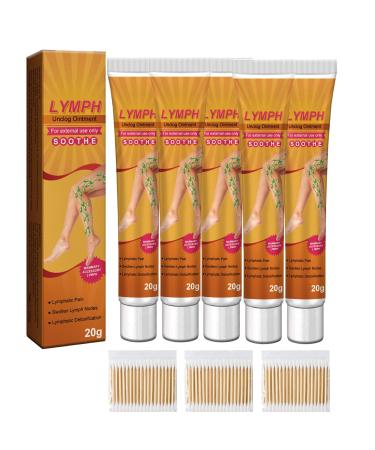 KCRPM Mediginger Antiswelling Lympunclog Ointment Mediginger Lympunclog Ointment Mediginger Anti Swelling Ginger Ointment Anti Cellulite Firming Cream for Legs (5PCS)