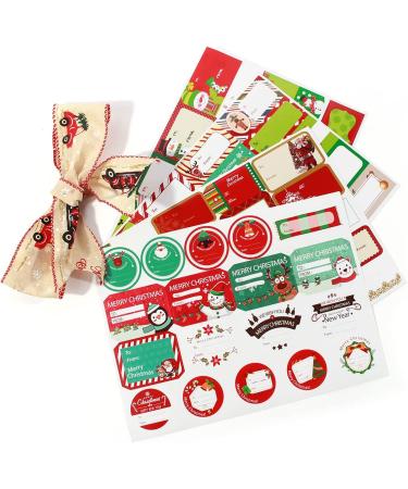 360 Christmas Sticker Labels | Self Adhesive Xmas Tag Stickers | Santa, Snowmen, Tree, Deer | Holiday Decorative Presents Labels and Decals | Perfect for Friends - Buy Online on GoSupps.com