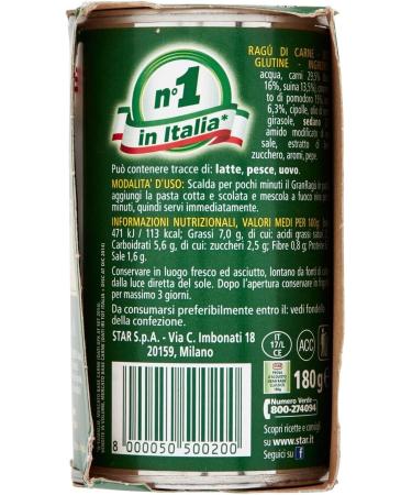  Italian Gourmet E.R. My Gran Rag Star Classico Lot de 6 sauces tomate 2 x 180 g de sauce tomate + Italian Gourmet Polpa 400 g - Buy Online on GoSupps.com