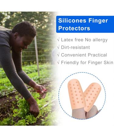 12 Pieces Silicone Finger Protectors - Gel Fingering Support Breathable Thumb Protection - 6 Pairs Beige for Optimal Comfort | International Shipping Available - Buy Online on GoSupps.com