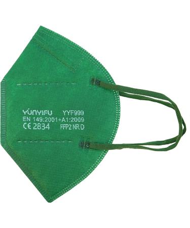 FFP2 Colored Mouth Protection Masks - 10 Pack Dark Green | Promedicalcare International Shipping - Buy Online on GoSupps.com