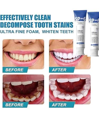 SP-6 Ultra Whitening Toothpaste - Deep Cleaning Probiotic Formula for Fresh Breath (2PCs Red) | Buy Internationally - Buy Online on GoSupps.com