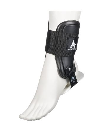Active Ankle T2 Ankle Brace, Rigid Ankle Stabilizer for Protection & Sprain Support for Volleyball, Cheerleading, Ankle Braces to Wear Over Compression Socks or Sleeves for Stability Black Medium