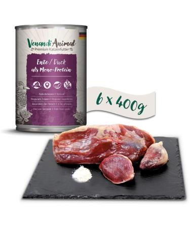 Buy Venandi Animal Premium Wet Cat Food - Duck Monoprotein 6-Pack (6 x 400g) | Grain-Free International Shipping - Buy Online on GoSupps.com