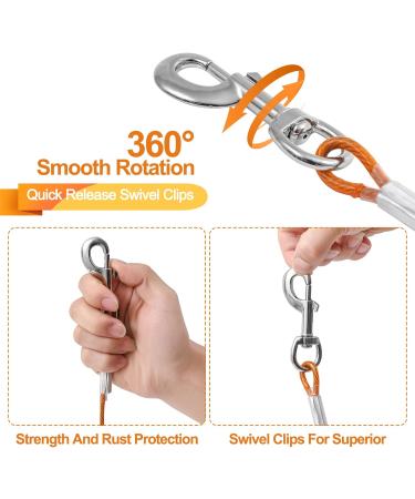 Durable Dog Tag Cable - Heavy-Duty 150ft Leash for Large Dogs up to 113kg - Sunset Chevron Zigzag Design for Outdoor Use - Buy Online on GoSupps.com