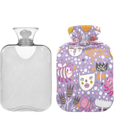 Shop Naanle Floral Honeybee Cat Water Bottle 2L Transparent Warm Water Flap Handle for Pain Relief & Cold Therapy | Ideal for Office & Home Use - Buy Online on GoSupps.com