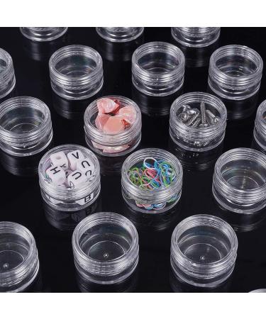 BENECREAT 30 Pack 15ml Round Clear Plastic Bead Jars with Screw Caps - Ideal for Beads Nail Art Glitter Makeup and Travel Cream - International Shipping Available - Buy Online on GoSupps.com