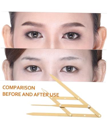 Angoily 1pc Second Generation Scale Scissors Gold Ratio Eyebrow Measuring Ruler Golden Ratio Ruler Stainless Steel Eyebrow Ruler Eyebrow Positioning Tool Eyebrow Measuring Rulers Mold 25x5x0.6cm Golden - Buy Online on GoSupps.com